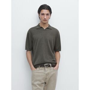 ✨Massimo Dutti Green/Grey Sz Medium Polo shirt✨